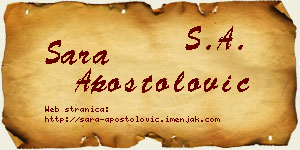 Sara Apostolović vizit kartica